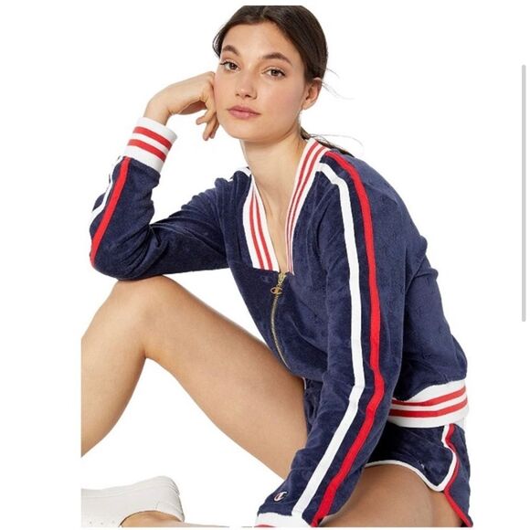 Champion Imperial Terry Cloth Warm-Up Jacket Medium NWT - Picture 4 of 17